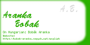 aranka bobak business card